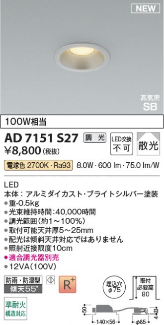 AD7151S27
