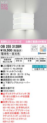 オーデリック ブラケット 【OB255303BR】【OB 255 303BR